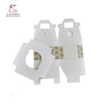 White Color Cupcake Packing Box , PVC Window Paper Box With Handle