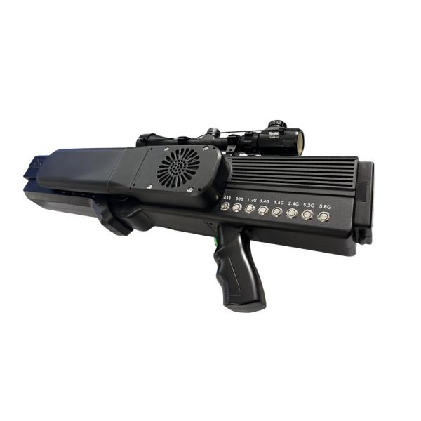 Buy cheap Anti FPV Drone Jammer Gun 1.5KM High Power Wideband Long Range Interference from wholesalers