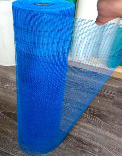 Buy cheap 1m X50m Alkali Resistant Fiberglass Mesh Blue Fiberglass Mesh from wholesalers
