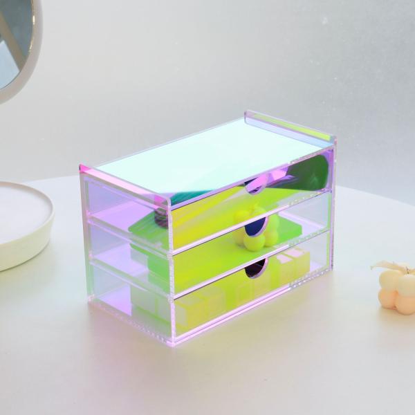 Buy cheap Rainbow Color Acrylic Box With Drawers Plexiglass Jewelry Box For Home Collection from wholesalers