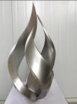 Brush Surface Metal Flower Bud Stainless Steel Outdoor Sculpture For Outdoor