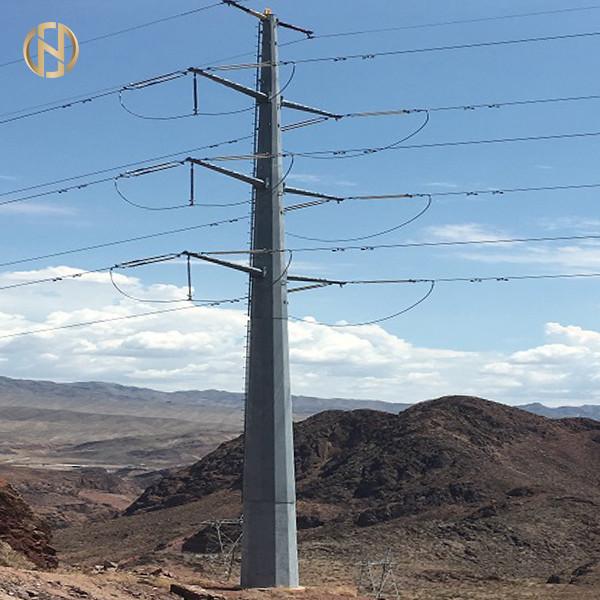 Buy cheap Self Supporting Metal Power Pole 32m 0-30 Degree Dodecagon 166KV Transmission Line from wholesalers