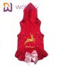 Buy cheap Satin Bow Printed Golden Deer Dog Winter Coat Red Christmas Hoodie For Dogs cats from wholesalers