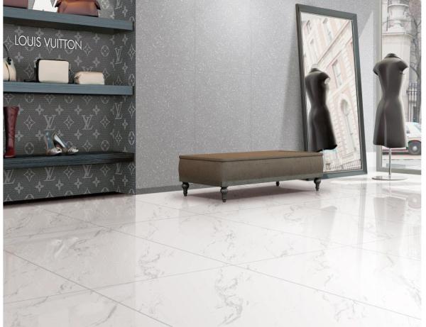 Buy cheap 9.8mm Thickness 600x600mm Full Body Porcelain Tiles Floor Carrara White Matt Marble from wholesalers