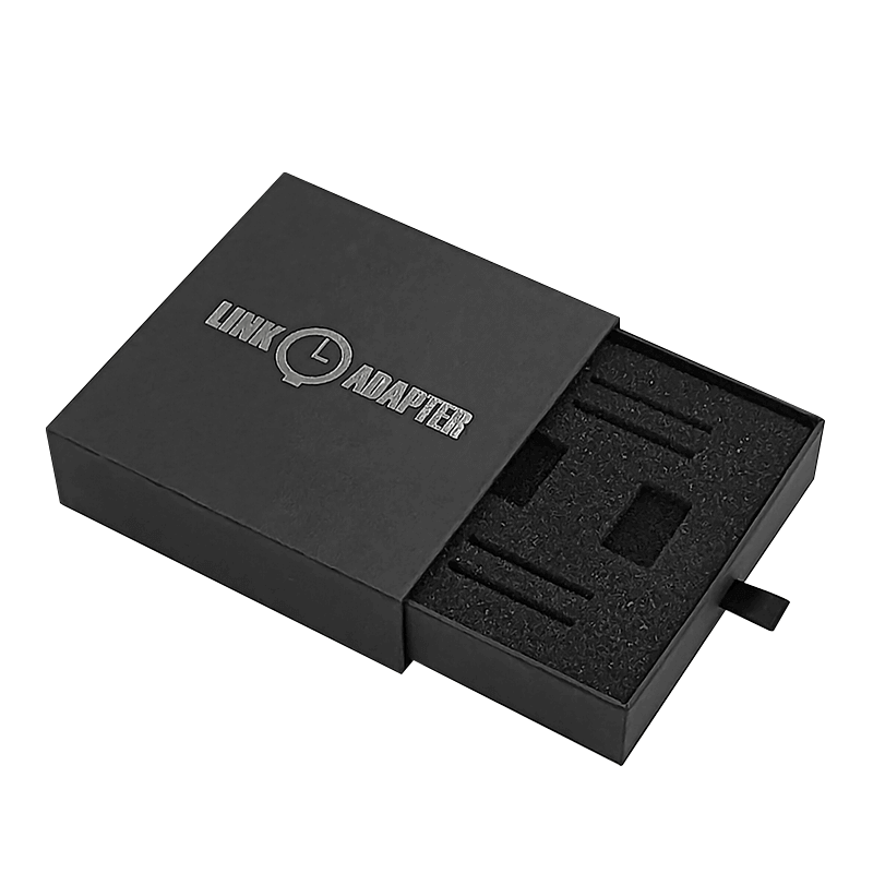 Personalized Logo Fashion Design Cardboard Watch Storage Drawer Box with Sponge Liner