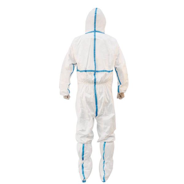 Isolation Hooded Lightweight Disposable Coveralls Body Suit High Air Permeabilit