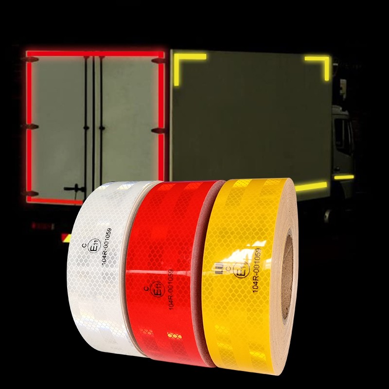 Conspicuity PET White Yellow Red Vehicle Truck ECE Reflective Tape
