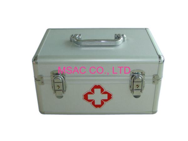 Buy cheap Emergency Medical Metal First Aid Box , Aluminum Medical Case With Two Locks from wholesalers