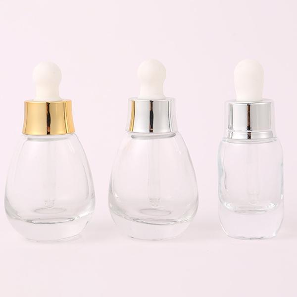 Buy cheap Antique 1oz 2oz Empty Dropper Bottles Glass With Silver Or Golden Caps from wholesalers
