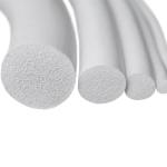 Extruded White Silicone Rubber Sponge Strip for Closed Cell Circular Foam Backer