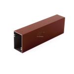 Rectangular Powder Coating Aluminium Tube Profiles Double Inner Grooved 1.5mm