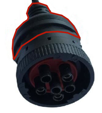 Green Deutsch 9-Pin J1939 Male to 6-Pin J1708 Female CAN Bus Cable