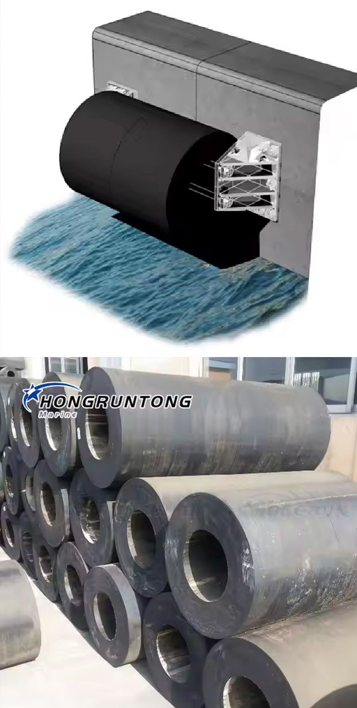 Hollow Cylindrical Bow Stern Cylinder Rubber Fender For Boats And Port