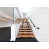 Buy cheap CFoshan Steel Structure Straight Flight Staircase , Durable Double Beam Design from wholesalers