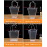 Buy cheap Customized Transparent Trapezoid PP Bag Plastic Clear Flower Packing Bag With Handle Floral Package Bags, Gift Pack from wholesalers