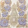 Buy cheap Customized Beaded Lace Fabric 80% Nylon Handmade Embroidered from wholesalers