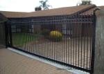 Countryard Driveway Sliding Gate 1.8m*2.4m , Black Powder Coated Finished