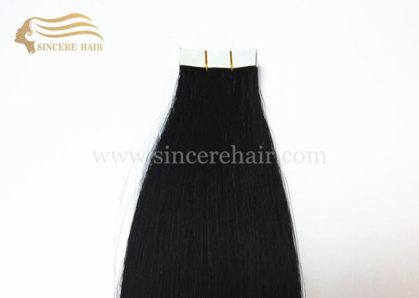 Buy cheap 20 Inch Black Straight Double Drawn Seamless Tape In Remy Human Hair Extensions for sale from wholesalers