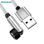 Micro Lighting Magnetic 3 In 1 Cable , Nylon Magnetic Cable Fast Charging