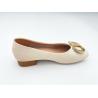 Buy cheap Women white comfort loafers with low-cut low heel with genuine leather from wholesalers