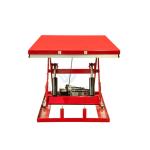 Red Electric Lift Tables 4000lbs 1000mm Stationary Hydraulic Scissor Lift