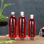 Stocked Clear Crystal Fruit Water Bottle , Cocktail / Wine Drinking Glass Bottle