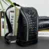 Buy cheap Authentic Crocodile Skin Men's Casual Chest Bag Small Travel Purse Genuine Exotic Alligator Leather Male Crossbody Bag from wholesalers