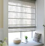 Light grey Plain linen curtain Roman blinds sheer curtain customized for bedroom