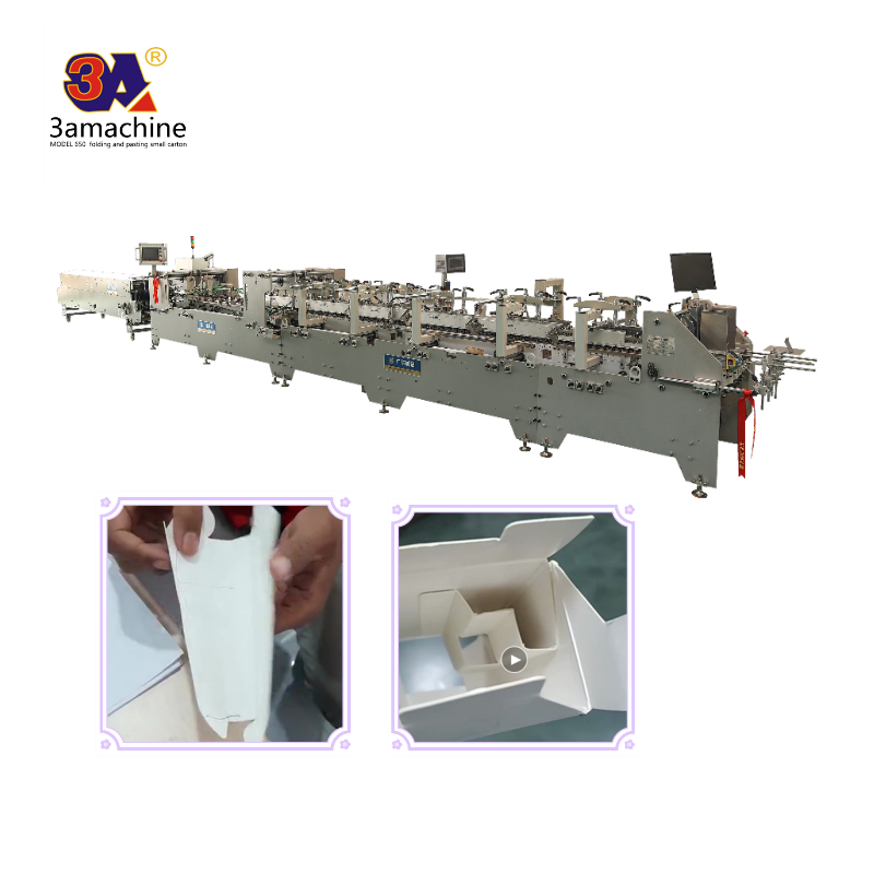 Lock Bottom Box Carton Box Auto Folder Gluer Machine for Paperboard and Corrugated Paper