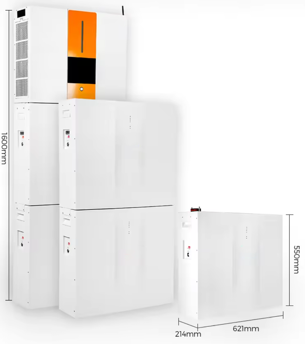 All In One Household Energy Storage 10.24KWH 51.2V LFP Battery Inverter 5KW Lithium Battery Home Energy Storage