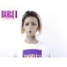 Buy cheap Short Colored Bob Wigs Pixie Cut Straight Lace Frontal Wig Pre Plucked #1B 27 from wholesalers