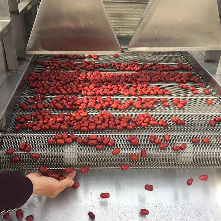 Industrial Mesh Belt Vegetable Dewatering Air Drying Line With 420KG Capacity