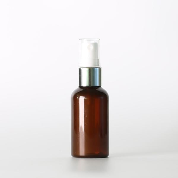 Empty Plastic Cosmetic Spray Bottle Amber Color Custom Pet Mist 50ml Spray