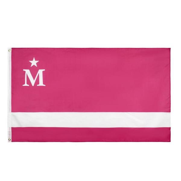 Buy cheap Fade Resistant Pink M 70g Polyester Rectangle Banner Flags 90x150cm from wholesalers