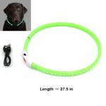 Christmas Pattern Light Up LED Safety Collars For Dogs Comfortable To Wear
