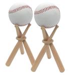 Mini Baseball Bat Display Stand Fashion Ornament Crafts Wooden Stand Holder For