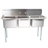 Buy cheap Freestanding 304 Stainless Steel Commercial Restaurant Industrial Kitchen 3 Components Three Compartment Sink from wholesalers
