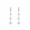 Buy cheap Gold Plated 925 Silver Brazilian Starburst Long Dangle Hoop Earrings for Women from wholesalers