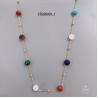 Buy cheap Unique brand colorful beads chain necklace set jewelry stainless steel bangle from wholesalers