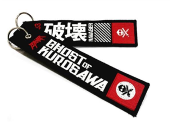 Buy cheap Square Cool Embroidered Fabric Keychain Twill Fabric With Metal Ring from wholesalers