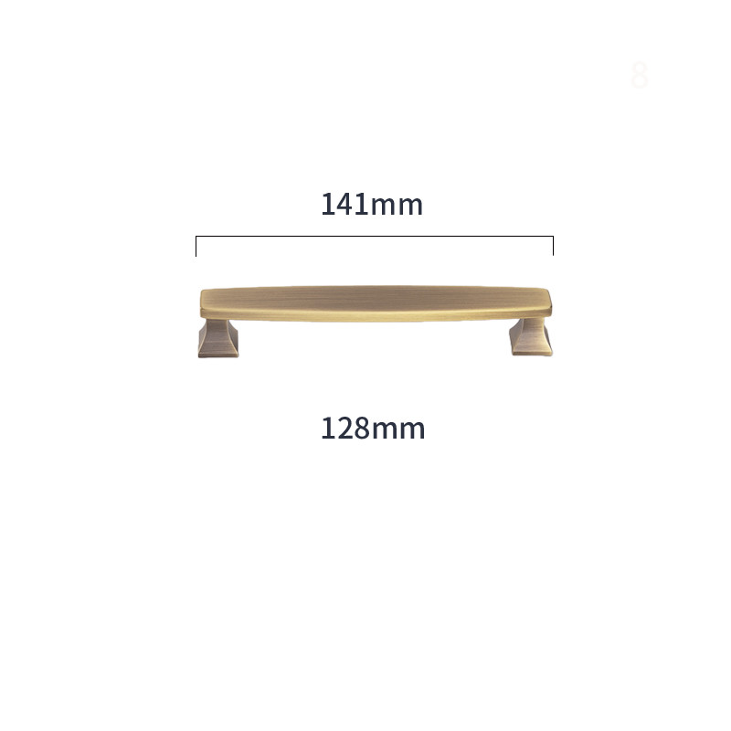 Kitchen Gold Brass Cabinet Pull Handles 192mm For Apartment Villa