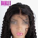Unprocessed Pre Plucked Cuticle Aligned Hair , 360 Human Lace Wig Virgin Deep