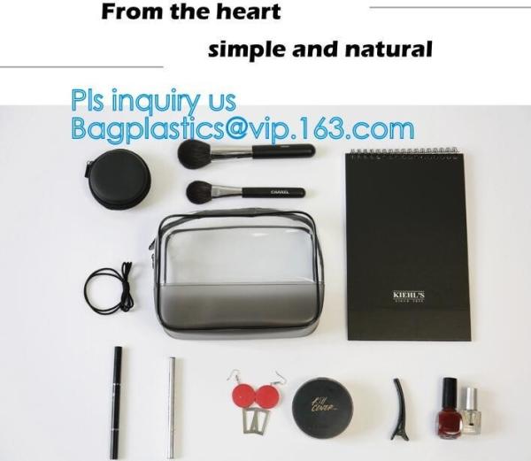 Travel Wash Bag Holder Zipper Pouch Large Hand Bag PVC Makeup Clear Cosmetic Bag
