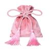 Buy cheap Pink Velour Custom Drawstring Jewelry Bags Pouch Velvet With Tassel from wholesalers