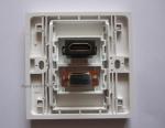 In Stock On Sale HDMI + VGA Panel HDMI1.4 Version 86x86mm White Socket Panels PC