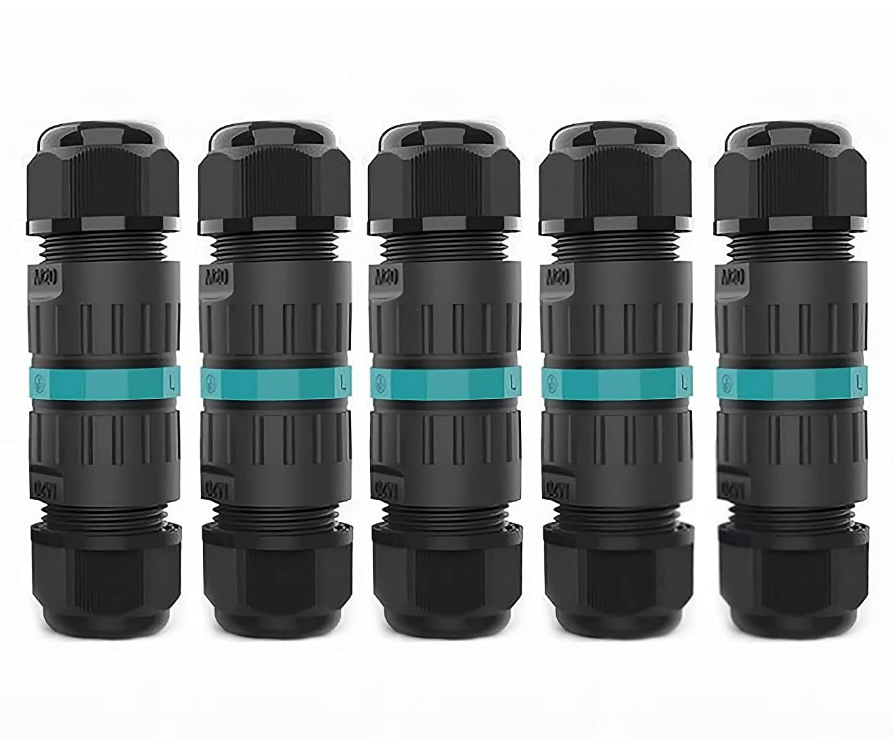 IP68 Waterproof Junction Box Connectors M20 2 Pin Outdoor Electrical Cable Connectors