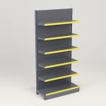 Candy Wall Supermarket Shelves Gondola Display Racking System Single Sided