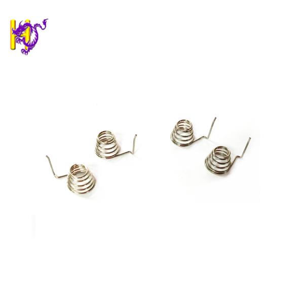 HEZHI Nickel Plated Small Conical D Cell Battery Spring With Positive Negative