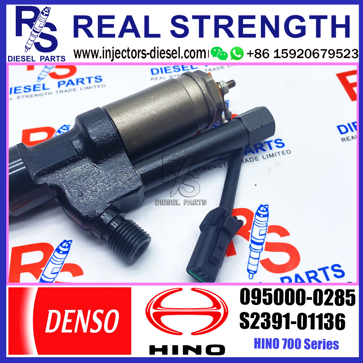 Common Rail Fuel Injector 095000-0284 095000-0285 9709500-028 For Hino F17D 23910-1135 23910-1136 S2391-01136