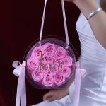 Wholesale Forever Lasting Natural Preserved Real Roses in Acrylic Gift Box